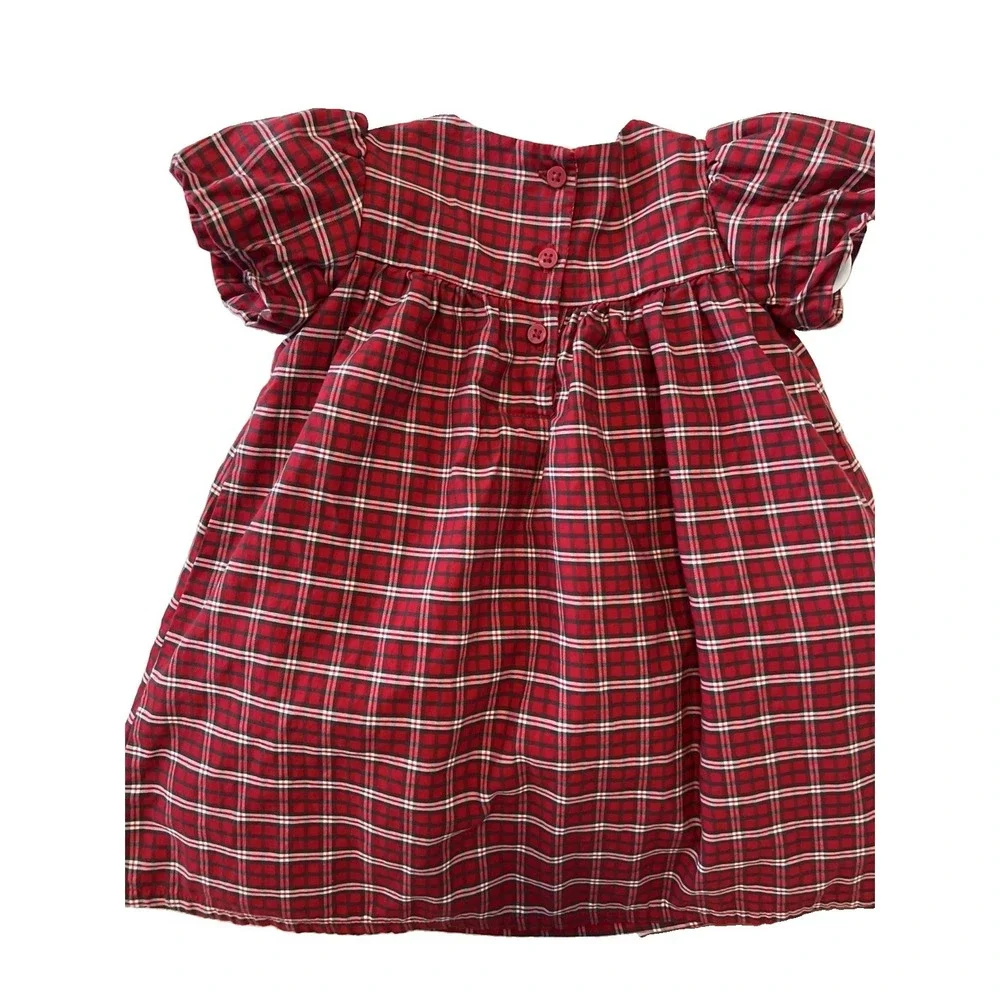 Carters Christmas Dress Smocked 12 Months